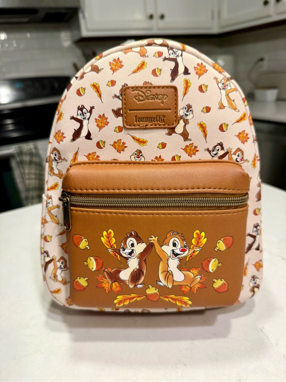 Loungefly Disney Chip 'n' Dale Fall Mini Backpack NWT